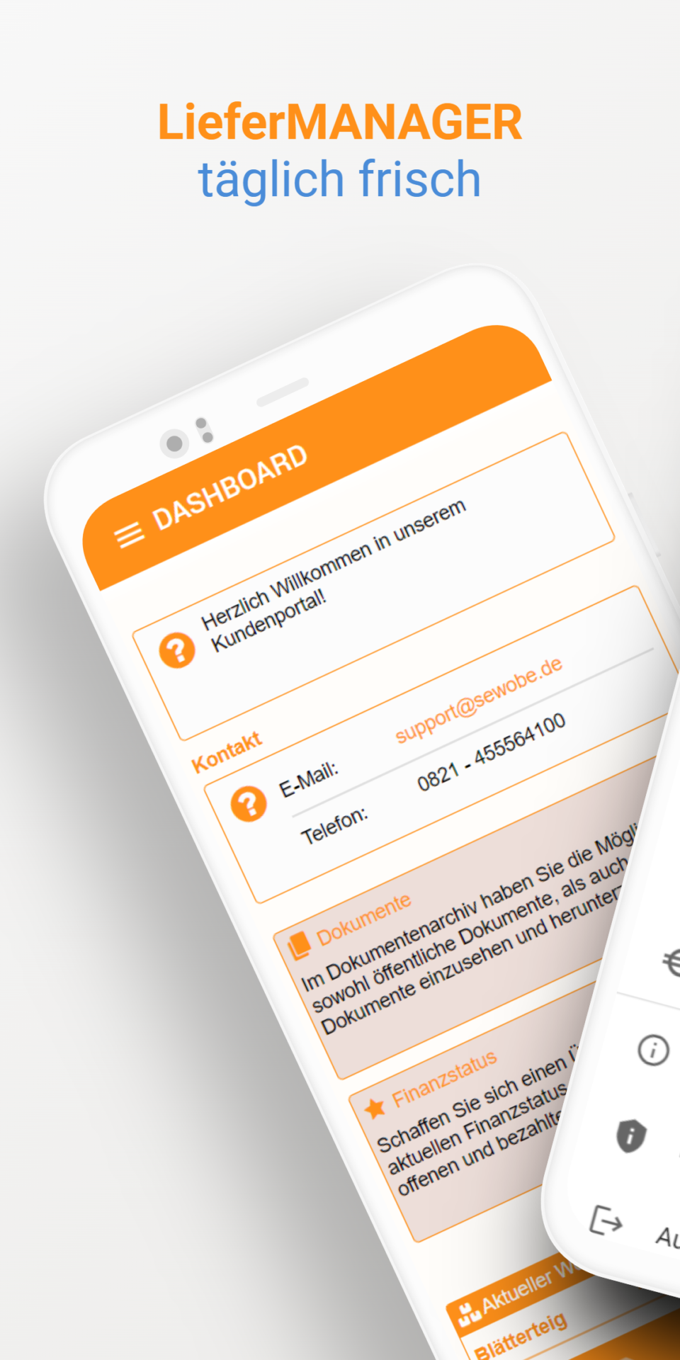 LieferMANAGER App Startansicht