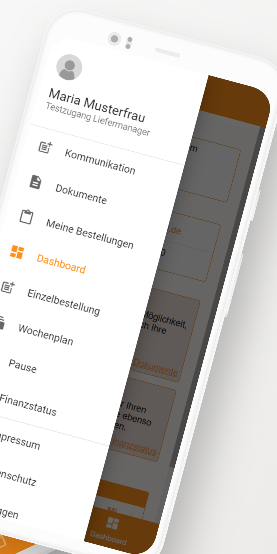 LieferMANAGER App Bestellansicht