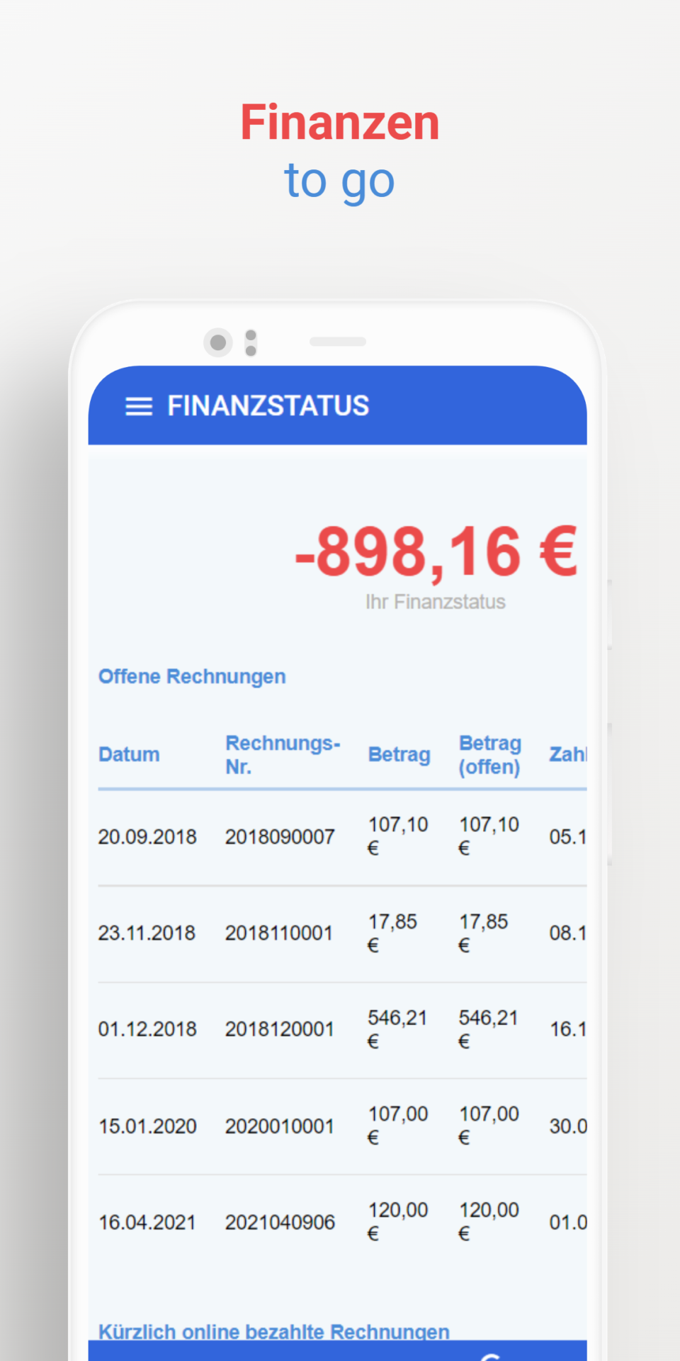 MemberPORTAL App Profilansicht