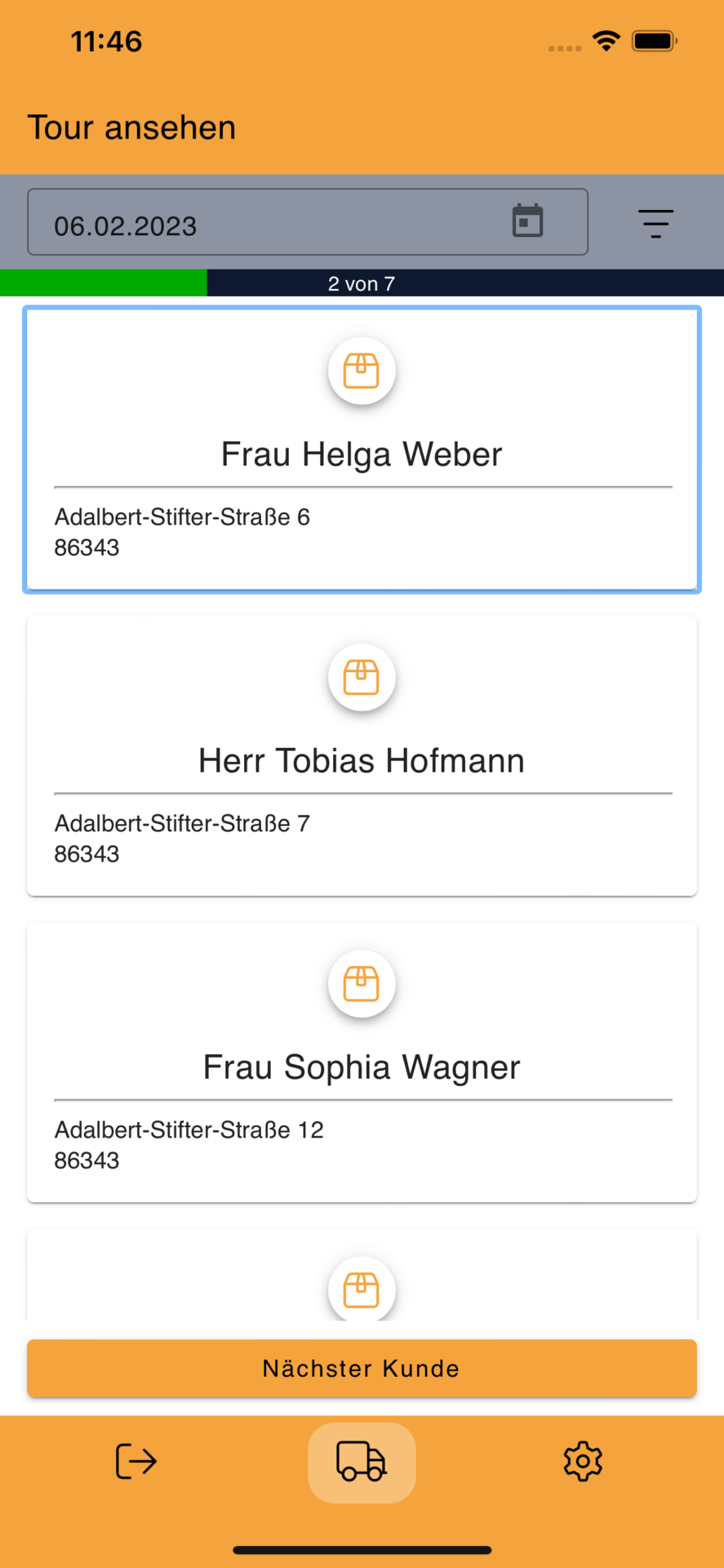 TourenAPP Tourenuebersicht