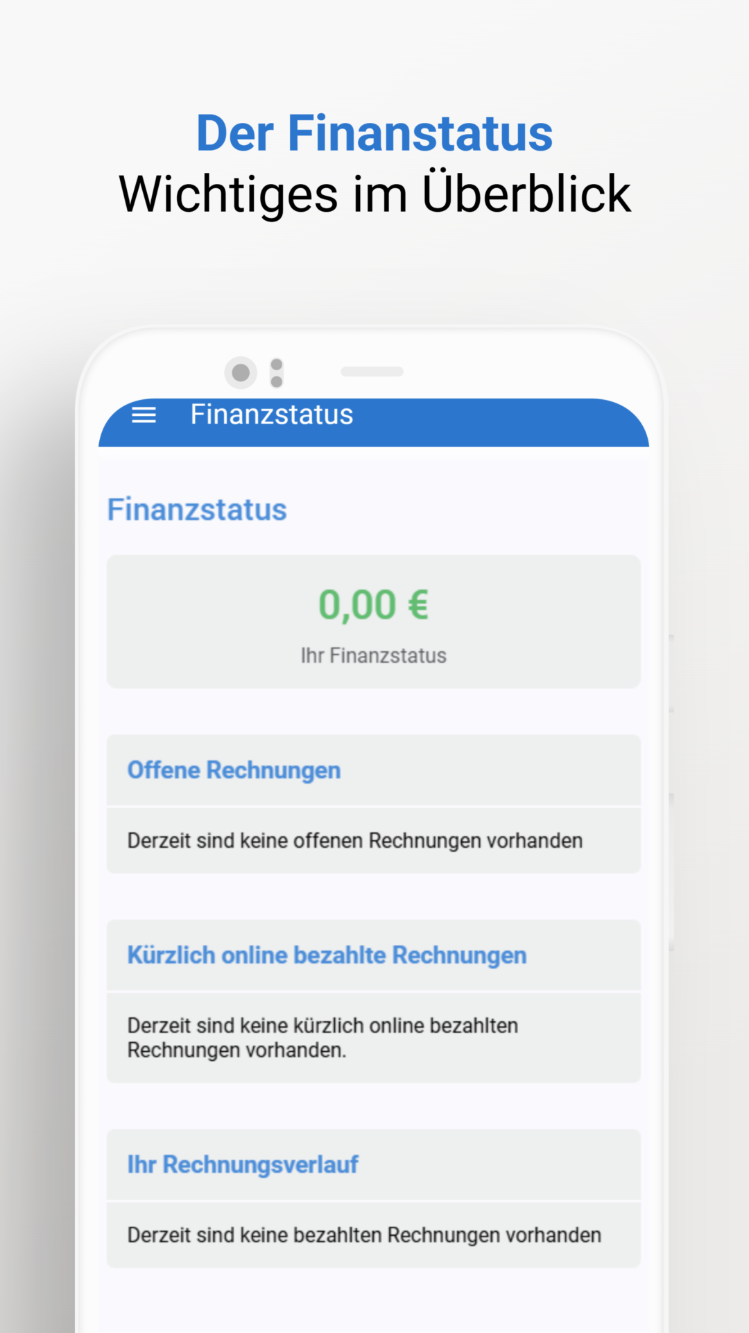 TSV Falkensee App Finanzstatus mit Rechnungsueberblick